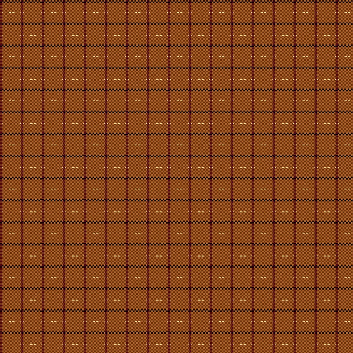 Pumpkin Plaid Dobby - Plant Kindness by Janet Nesbitt Collection for Henry Glass