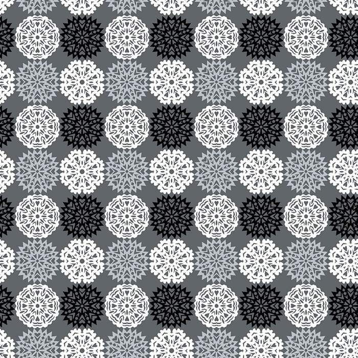 Paper Cut Flakes Dark Grey 04586-11 Cotton Fabric Let it Snow Collection from Contempo Studio
