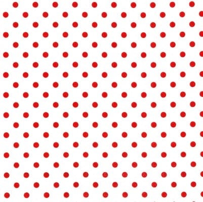 White with Red Glitter Polka Dots From Shiny Objects Holiday Twinkle for RJR Fabrics Cotton Fabric