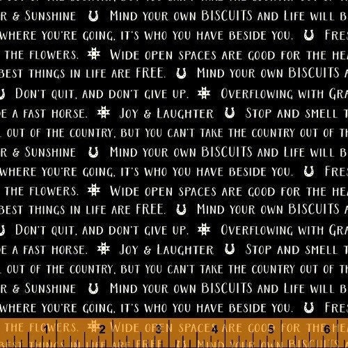 52131-4 Black Country WisdomThistle Hill by Whistler Studios for Windham Fabrics Cotton Fabric