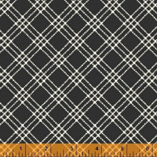Black Textured Plaid 52133-4 from Thistle Hill Collection by Whistler Studios for Windham Fabrics Cotton Fabric