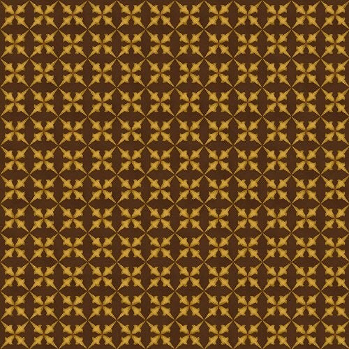 Fat quarter Precut - Brown Trumpet Flower 1427-33 Cotton Fabric - Wit and Wisdom Collection by Kim Diehl for Henry Glass