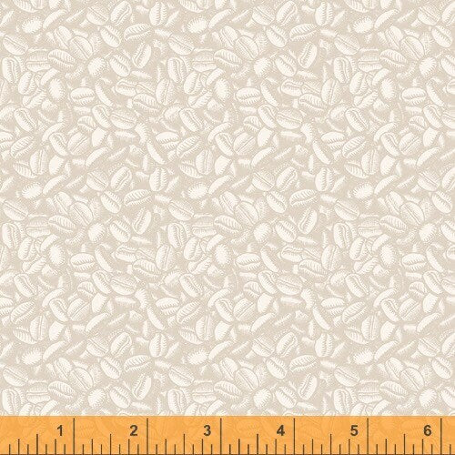 White Coffee Beans 51178A-7 Coffee Shop by Whistler Studios for Windham Fabrics