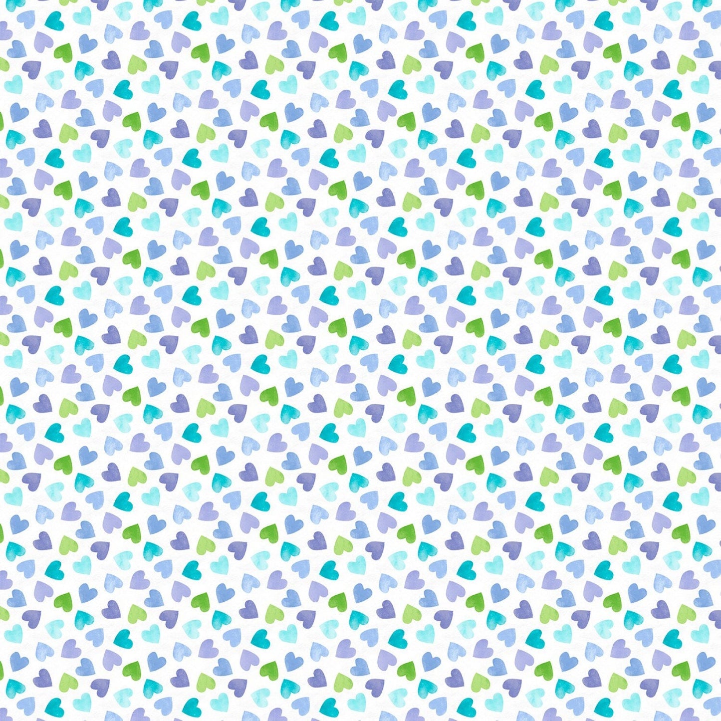 Teal Hearts 68554-174 Raindrops & Sunshine by Anne Rowan Collection from Wilmington Prints Cotton fabric
