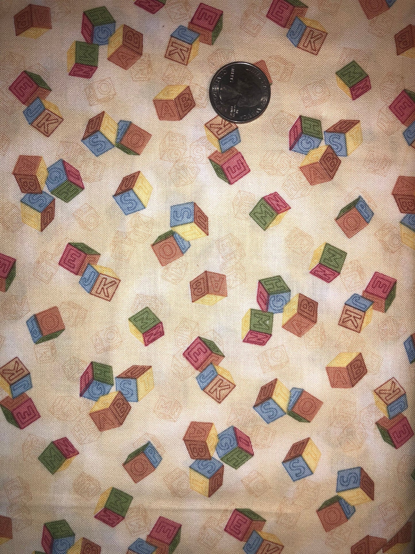 Baby Blocks Allover 93056-13 - Over the Moon by D.C. Brown for Wilmington Prints Cotton Fabric