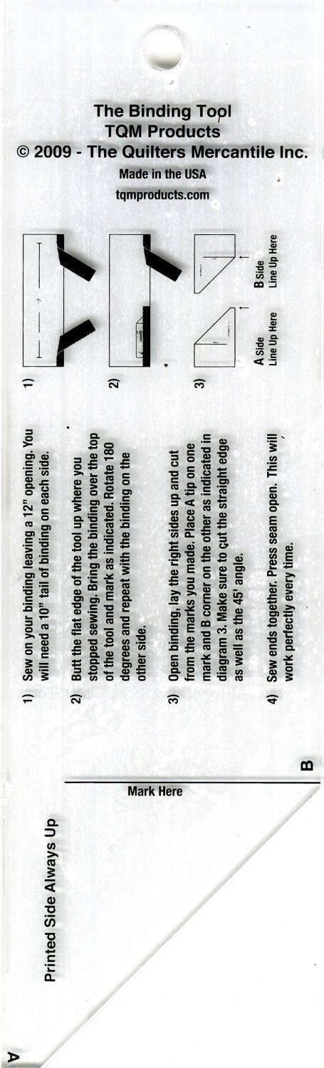 The Binding Tool Template Ruler # TQM001