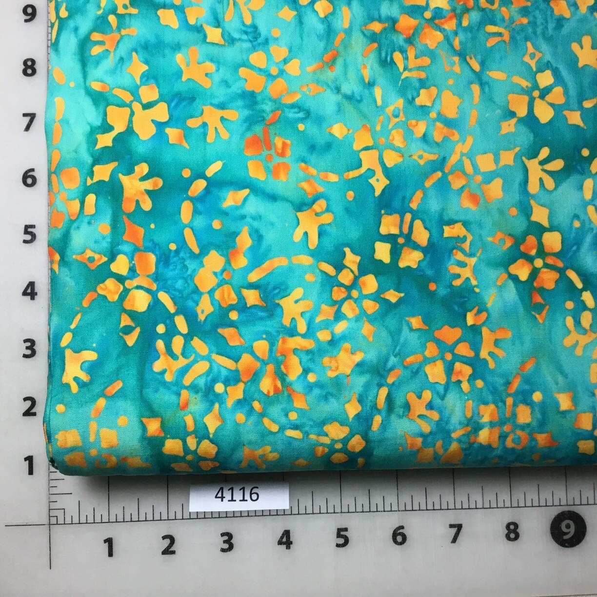 4116 Memos From Athena from Batik Textiles Turquoise Orange
