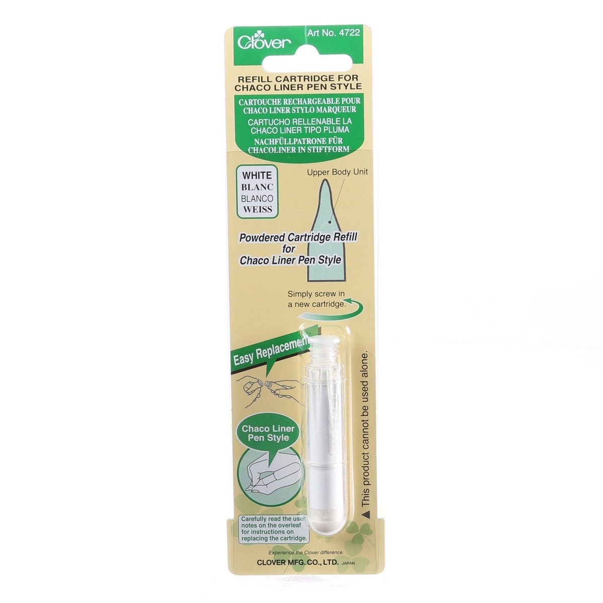 Clover REFILL only Cartridge for the Chaco Liner Pen
