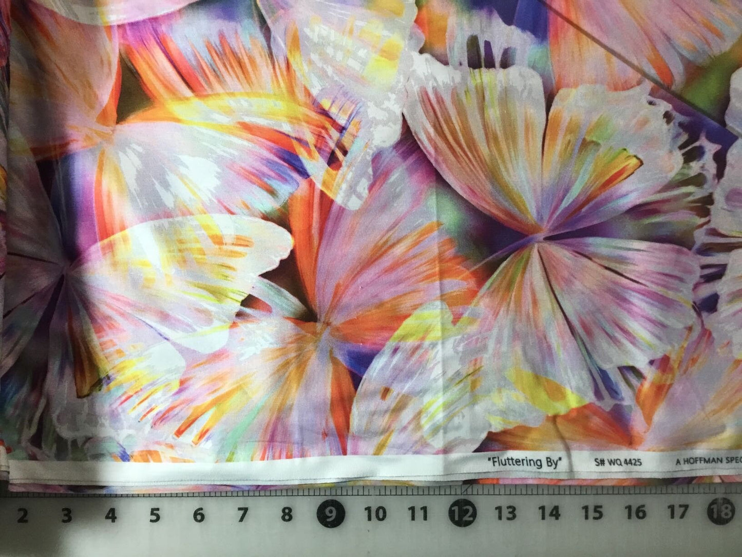 Punch Butterflies from Hoffman Fabrics 104in Wide Back WQ4425-474