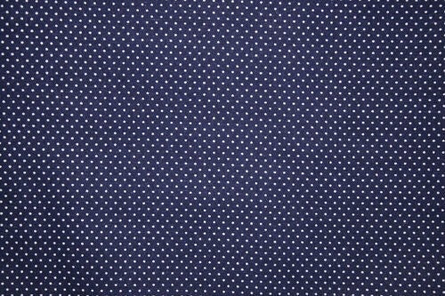 Navy with Tiny White Polka Dots Cotton Fabric by Troy Corporation Riverwoods CID1085