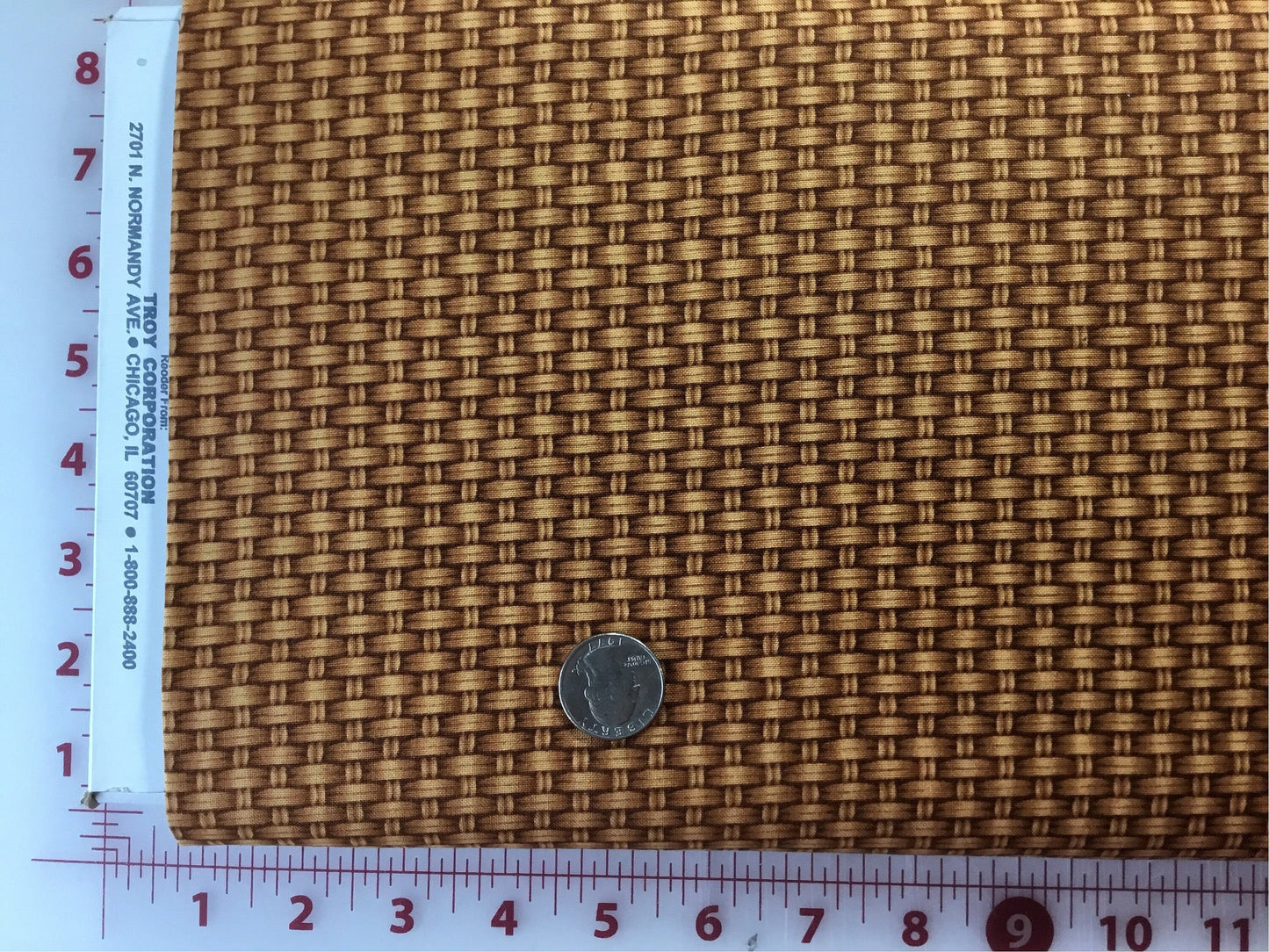 Brown Basketweave Cotton Fabric by Troy Corporations Riverwoods