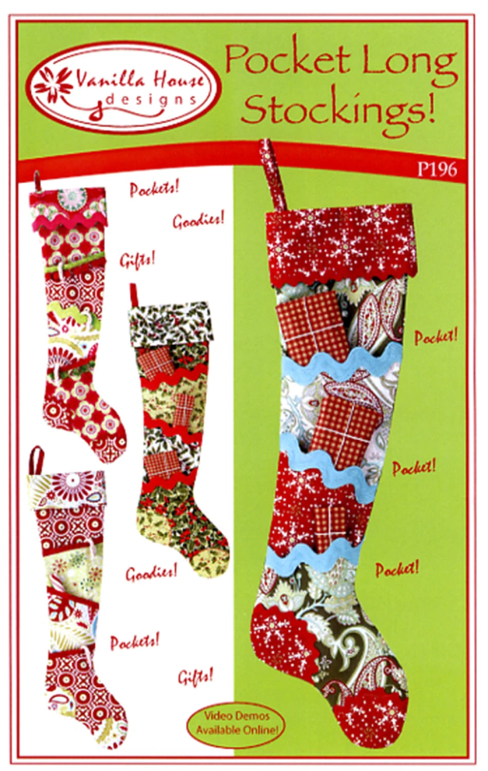 Pocket Long Stockings by Vanilla House Designs  - PAPER PATTERN