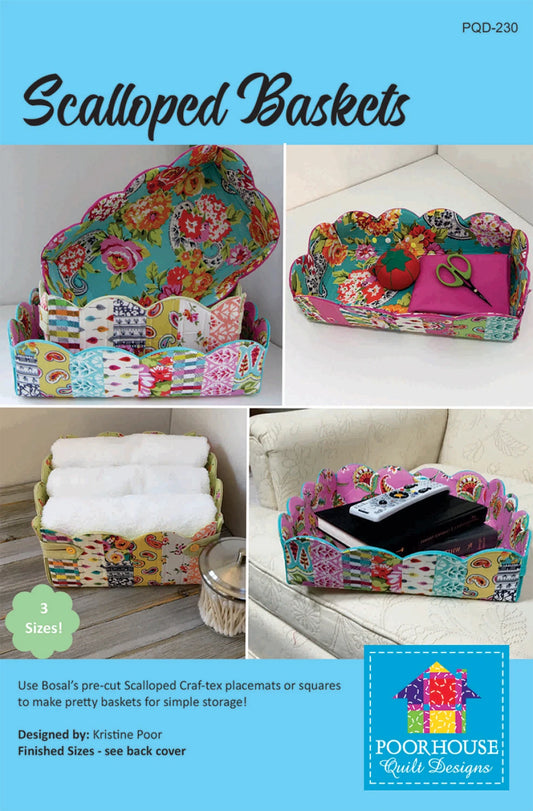 Scalloped Baskets by PoorHouse Quilt Designs - PAPER PATTERN