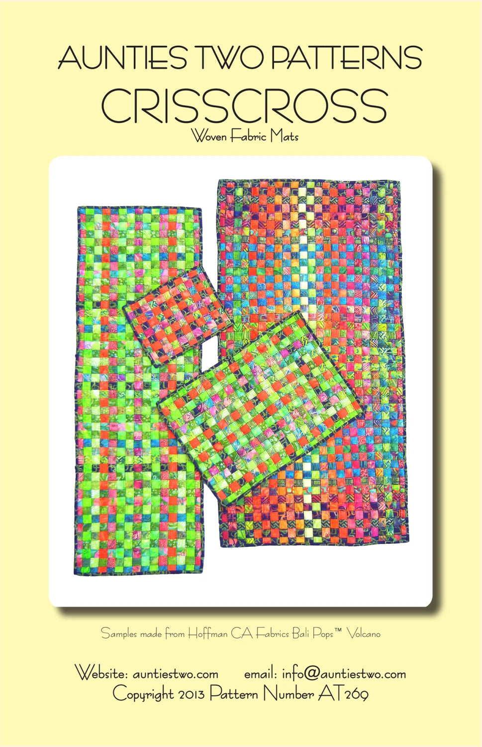 Crisscross by Aunties Two Patterns - PAPER PATTERN