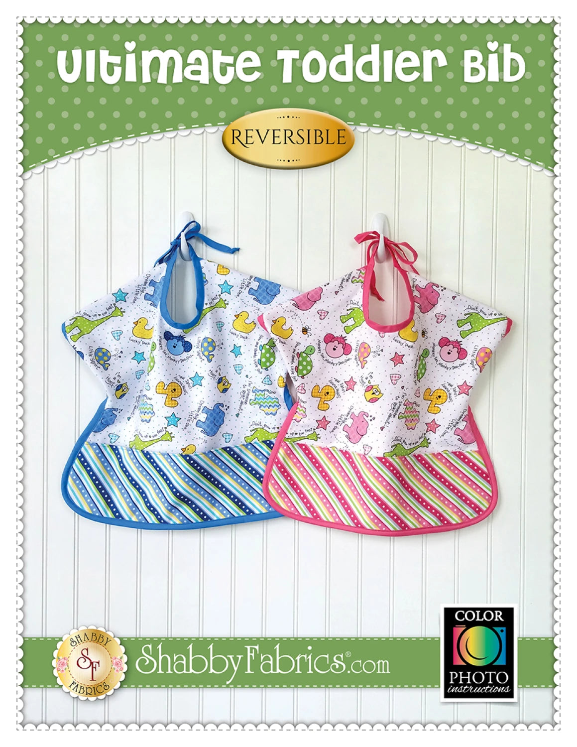 Ultimate Toddler Bib  by Shabby Fabrics - PAPER PATTERN