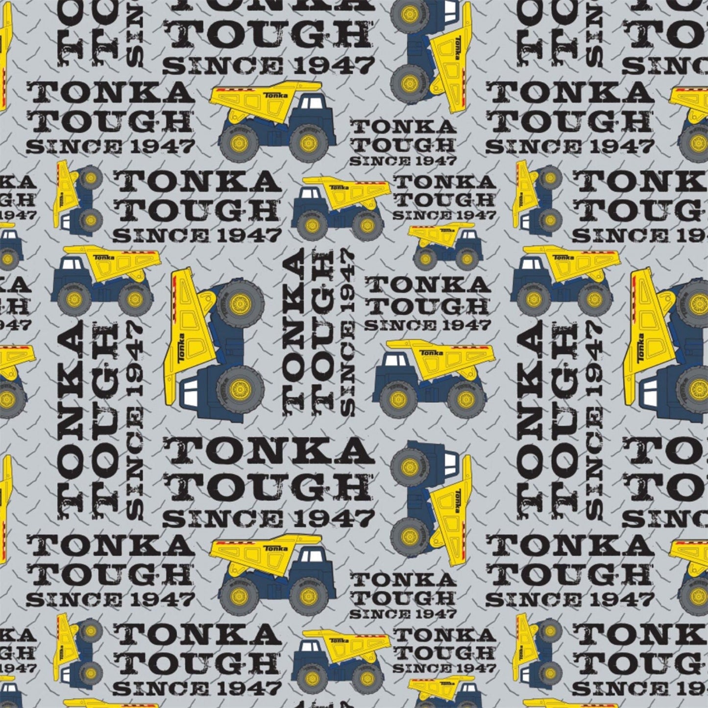 Fat Quarter Precut - Camelot Tonka Trucks Collection Fabric - Tonka Tough Yellow