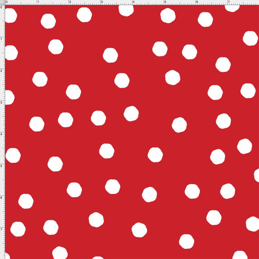 Loralei Designs Jumbo Red Dots Cotton fabric