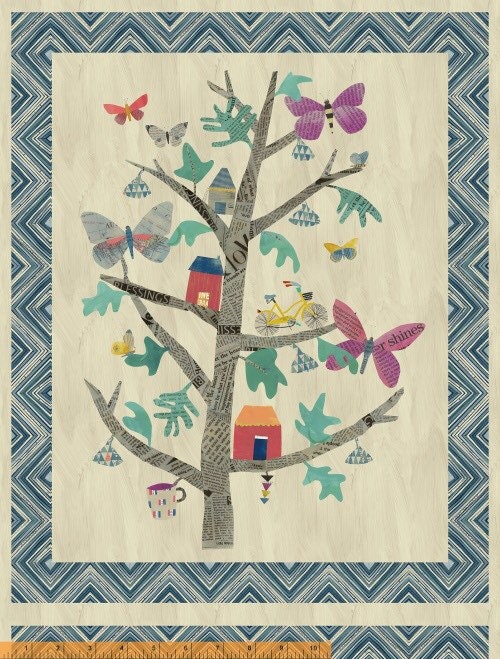 Windham Fabrics "WONDER" by Carrie Bloomston "Tree of Wonder" Panel