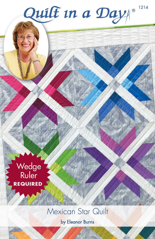 Mexican Star Quilt - Eleanor Burns - Quilt in a Day Pattern - PAPER PATTERN