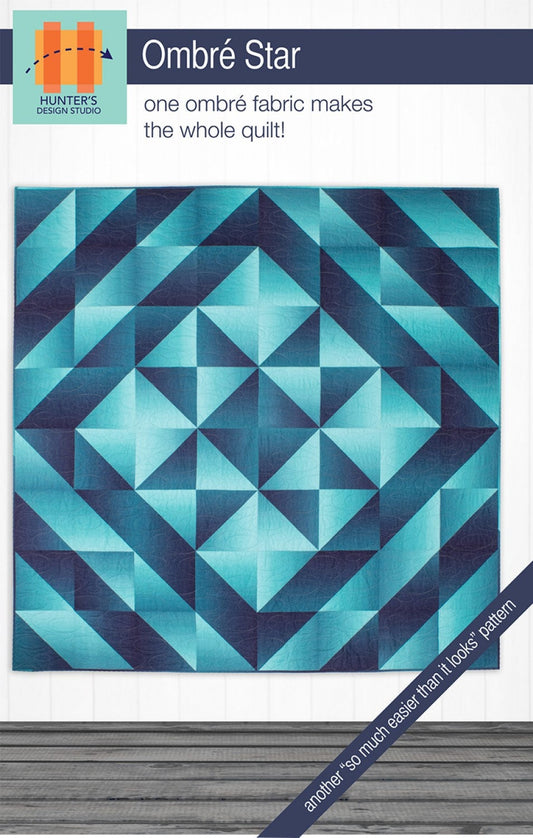 Ombre Star Quilt Pattern by Hunters Design Studio - PAPER PATTERN