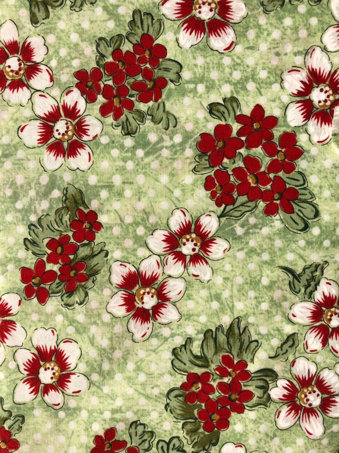 Three French Hens Riverwoods Green Floral for Troy Corporation Fabrics