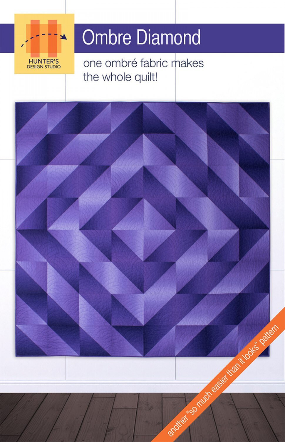 Ombre Diamond Quilt Pattern by Hunters Design Studio - PAPER PATTERN