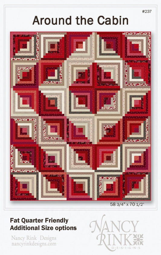 Around the Cabin Quilt Pattern by Nancy Rink Designs - PAPER PATTERN