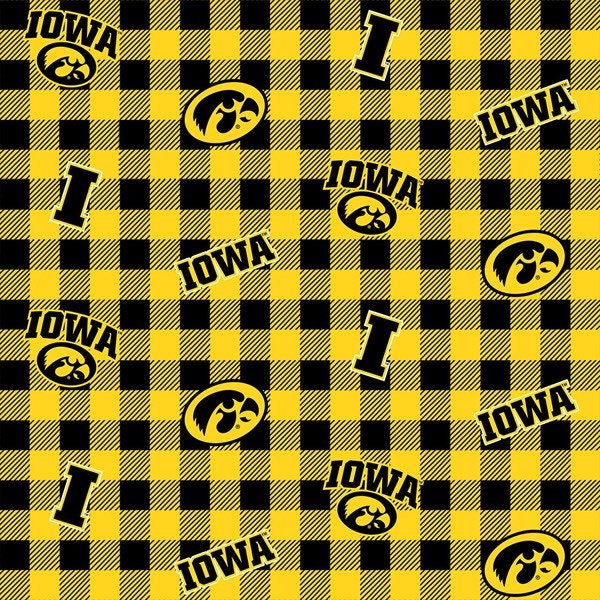 Iowa Buffalo Plaid Cotton Fabric from Sykel Enterprises Licensed