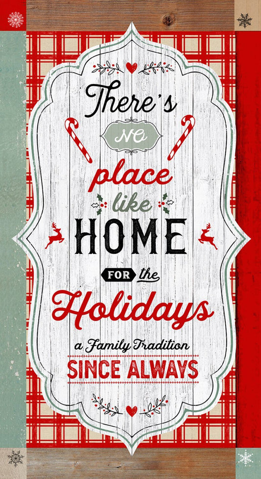 Studio E 24 inch Red/Teal Christmas Memories Word Panel