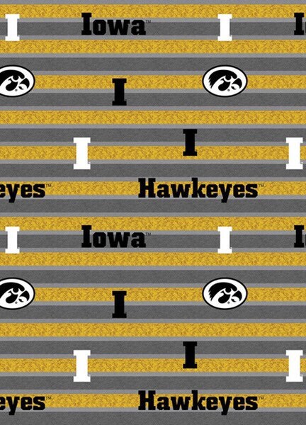 Iowa Polo Stripe Cotton Fabric from Sykel Enterprises Licensed