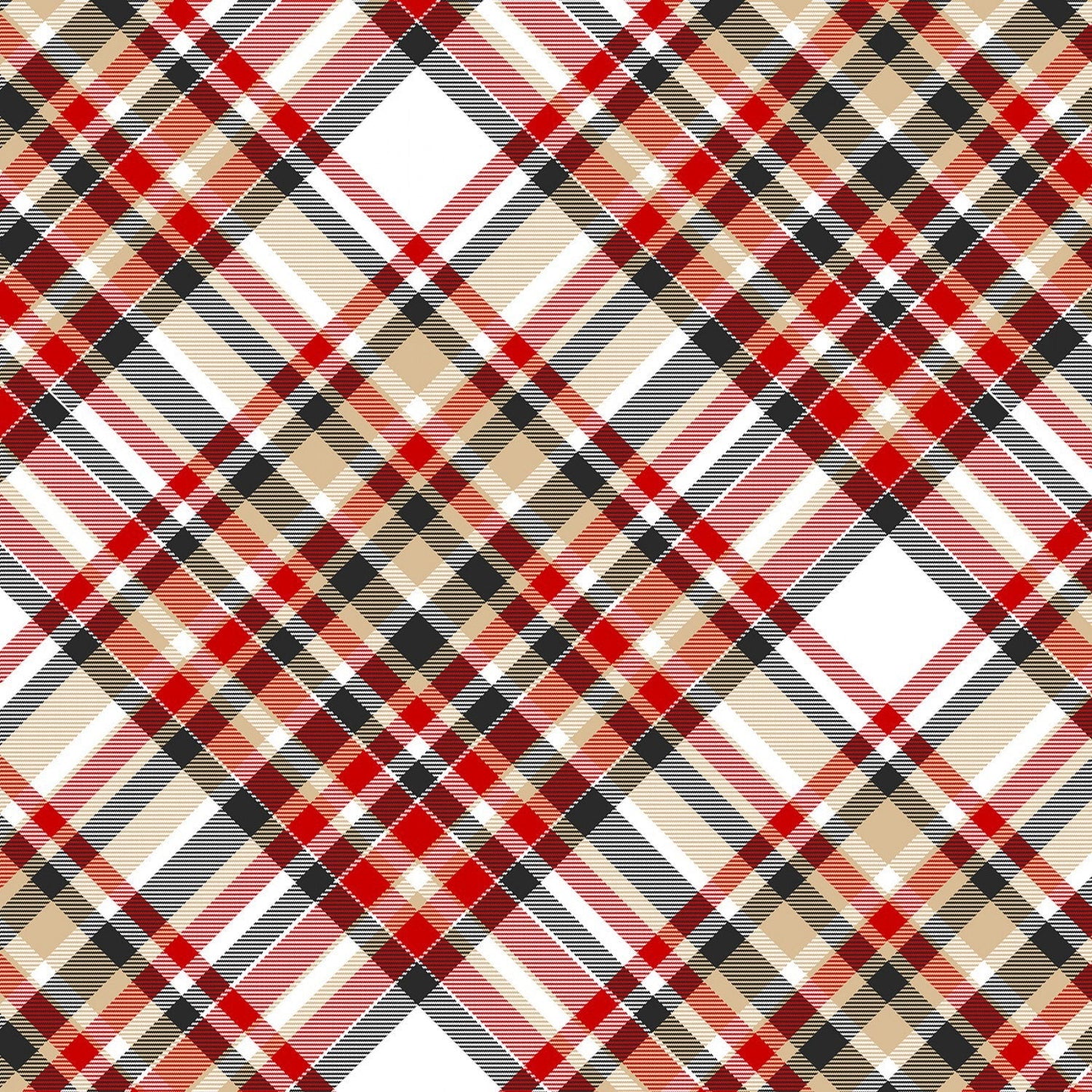 3/4 Yard Precut only Multi Bias Plaid Flannel F9276-89 - Flannel Gnomies by Shelly Comiskey Collection from Henry Glass