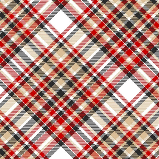 3/4 Yard Precut only Multi Bias Plaid Flannel F9276-89 - Flannel Gnomies by Shelly Comiskey Collection from Henry Glass