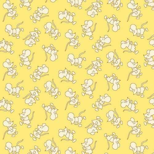 6918-44 Yellow Mouse Toss Nana Mae II by Henry Glass cotton fabrics