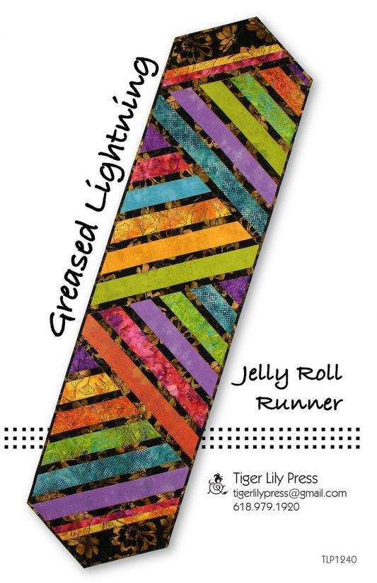 Greased Lightning Jelly Roll Runner Pattern by Nicole Kaya from Tiger Lily Press