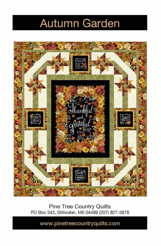 Autumn Garden Quilt Pattern by Sue Harvey from Pine Tree Country Quilts - PAPER PATTERN