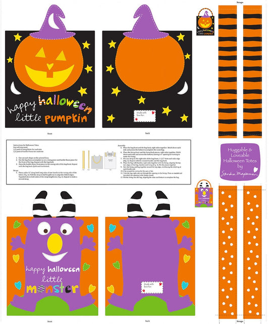 Multi 36in Trick or Treat Bags Panel From Studio E by Magsamen, Sandra Huggable & Lovelable 7