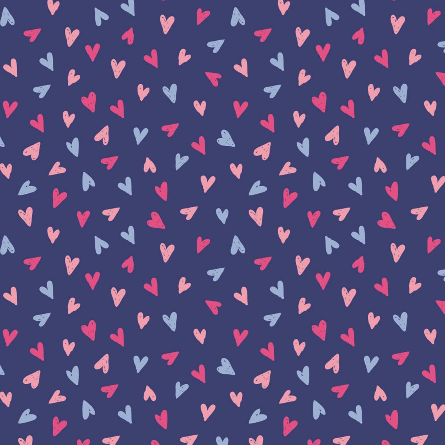 Blue Hearts by Laura Ashley for Camelot Fabrics