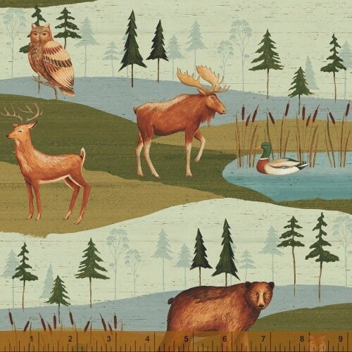 Forest Animals 41121 from Wild Woods by Daphne Brissonnet for Windham Fabrics Cotton Fabric