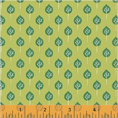 Leaves on Lime 40265-8 Mouse Camp by Erica Hite for Windham Fabrics Cotton fabric