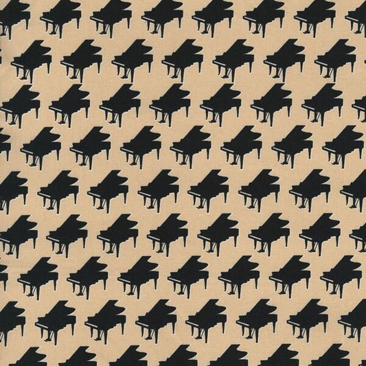 Pianos on beige 2459-1 from Dan Morris Pitch Perfect by RJR Cotton Fabric