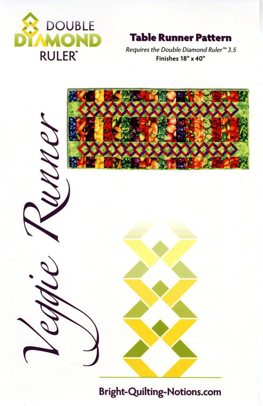 Veggie Runner Table Runner Pattern by Kim Templin From Bright Quilting Notions - PAPER PATTERN