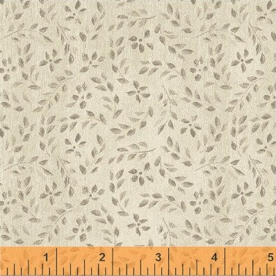 36395-4 Beige leaves from Farm Chic by Kate McRostie for Windham Fabrics Cotton Fabric