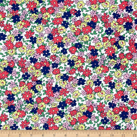 08369-09 Ditzy Flowers on White background from Kanvas Bahama Breeze cotton fabric