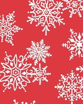 Benartex Where’s Rudolph Snow flakes on red Cotton Fabric 4144-10