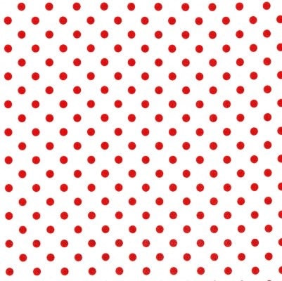 White with Red Glitter Polka Dots From Shiny Objects Holiday Twinkle for RJR Fabrics Cotton Fabric