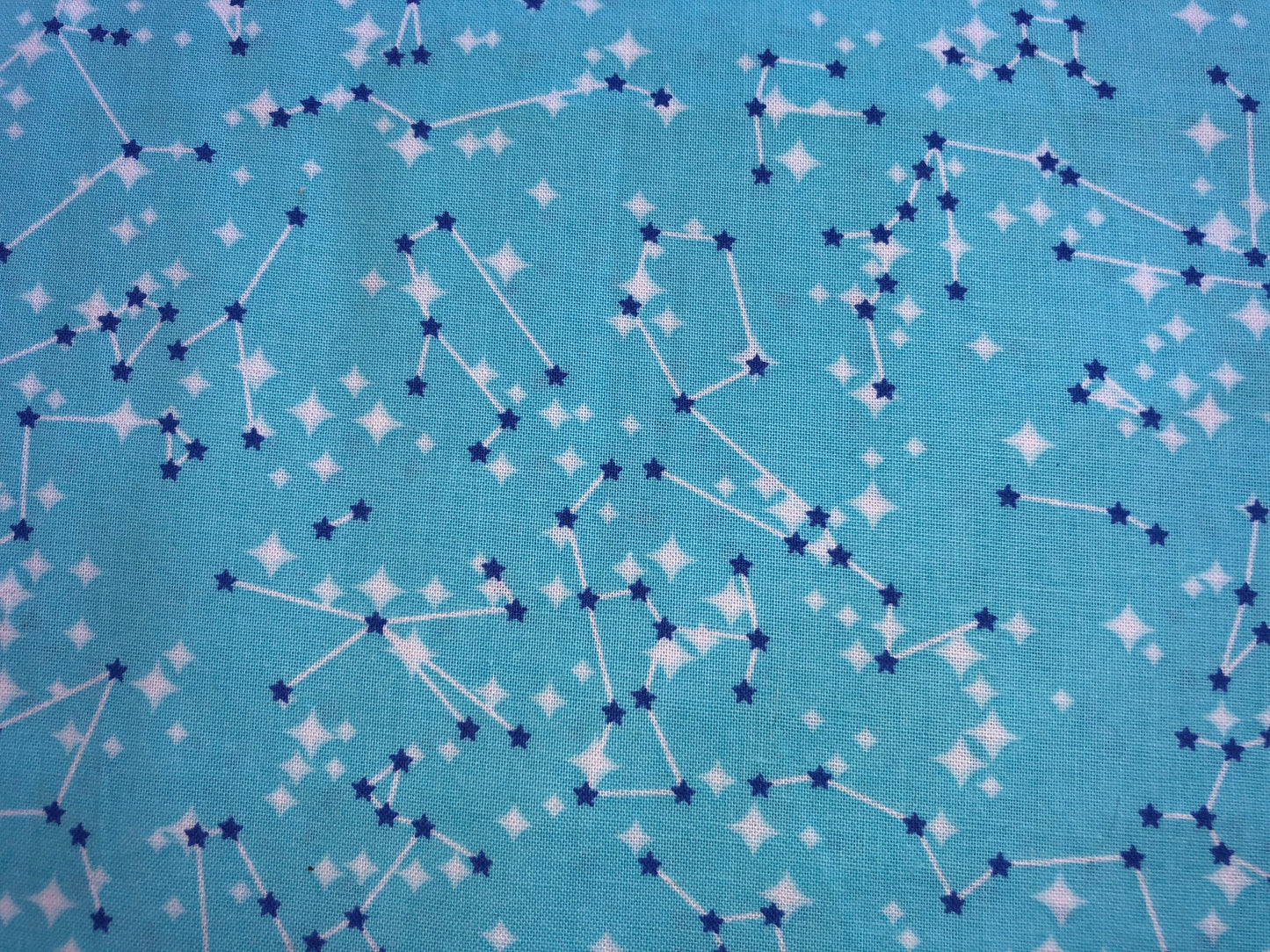 Constellations cotton fabric from Quilters Palette 13419-turq