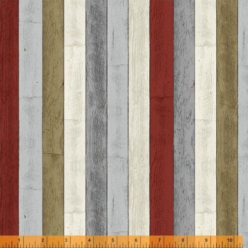 Multi Barn Wood 52132-x from Thistle Hill Collection by Whistler Studios for Windham Fabrics Cotton Fabric