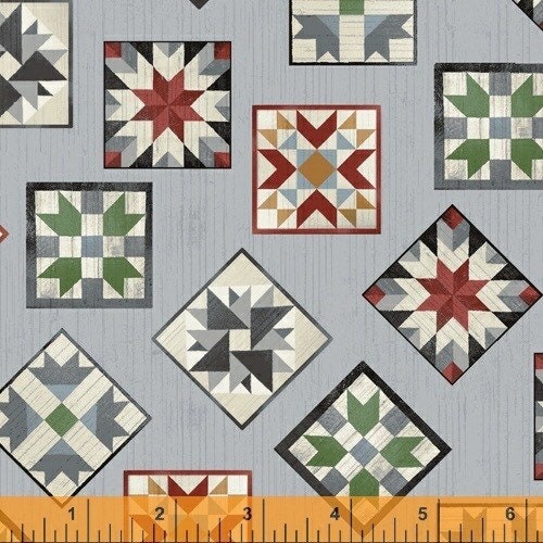 Grey Barn Quilts 52130-1 Thistle Hill by Whistler Studios for Windham Fabrics Cotton Fabric