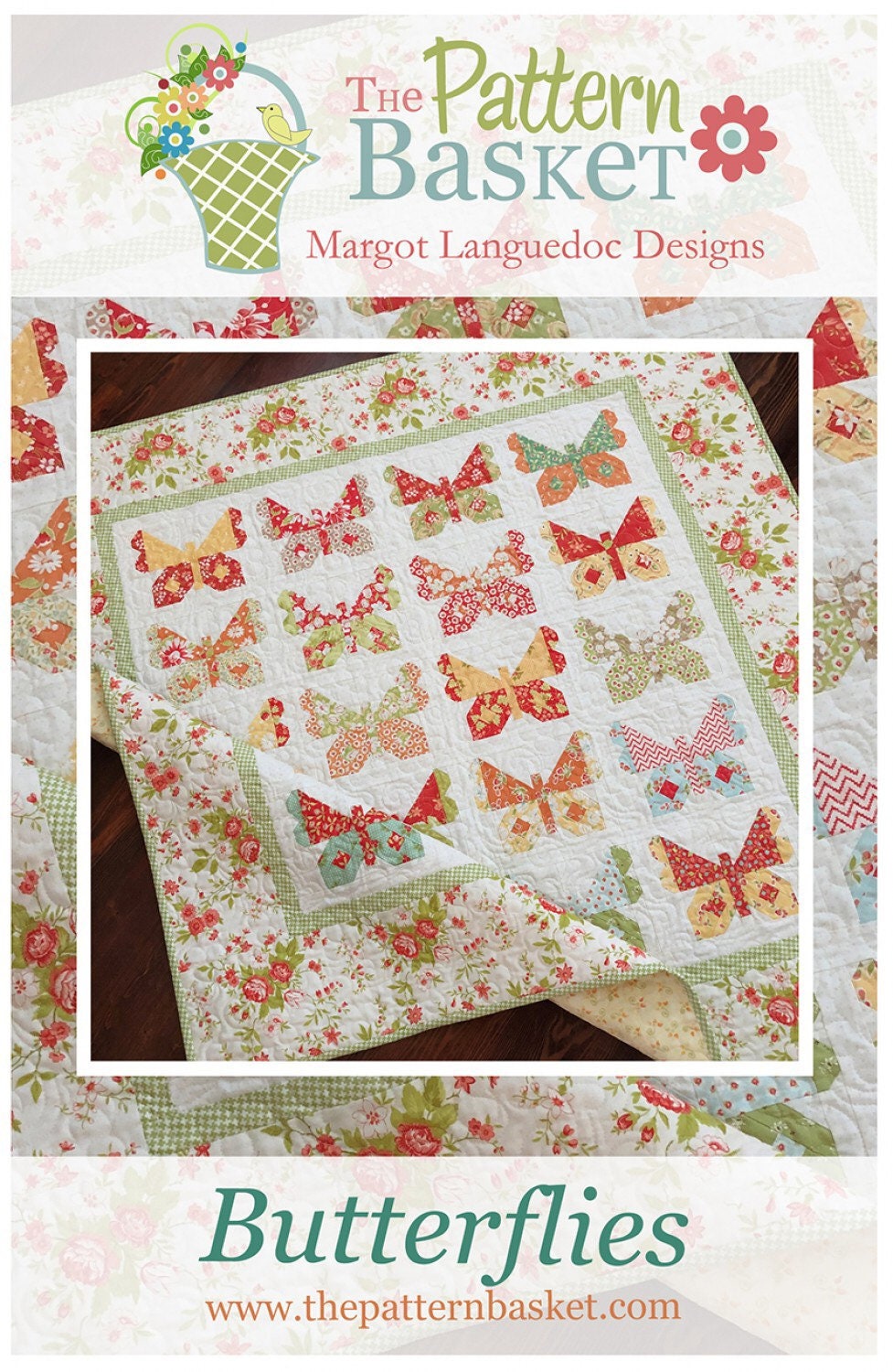 Butterflies Quilt Pattern from Pattern Basket - PAPER PATTERN