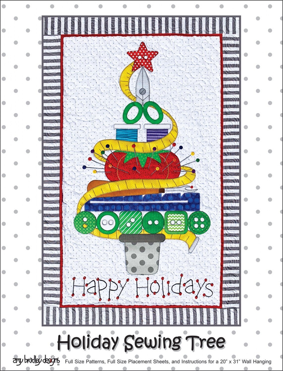 Holiday Sewing Tree Pattern by Amy Bradley Designs - PAPER PATTERN